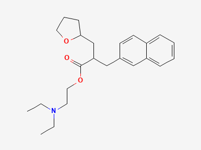 2-(diethylamino)ethyl 2-[(naphthalen-2-yl)methyl]-3-(tetrahydrofuran-2-yl)propanoate Structure