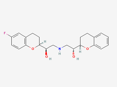 (1RS)-1-[(2RS)-3,4-dihydro-2H-1-benzopyran-2-yl]-2-[[(2RS)-2-[(2SR)-6-fluoro-3,4-dihydro-2H-1-benzopyran-2-yl]-2-hydroxyethyl]amino]ethan-1-ol Structure