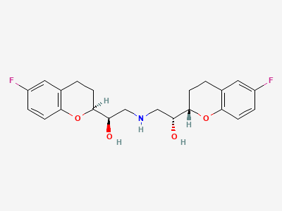 (1RS,1'RS)-2,2'-azanediylbis[1-[(2SR)-6-fluoro-3,4-dihydro-2H-1-benzopyran-2-yl]ethan-1-ol] Structure