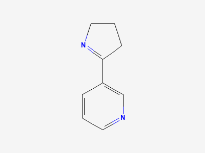 3-(4,5-dihydro-3H-pyrrol-2-yl)pyridine (myosmine) Structure