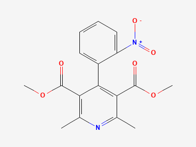 Dimethyl 2,6-dimethyl-4-(2-nitrophenyl)pyridine-3,5-dicarboxylate (nitrophenylpyridine analogue) Structure