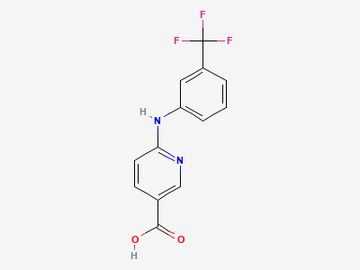 6-[[3-(trifluoromethyl)phenyl]amino]pyridine-3-carboxylic acid Structure