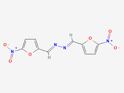 (E,E)-N,N'-bis[(5-nitrofuran-2-yl)methylidene]hydrazine (5-nitrofurfural azine) Structure