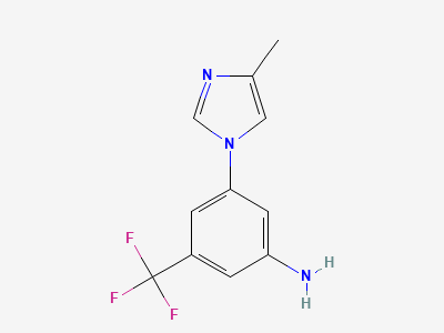 3-(4-methyl-1H-imidazol-1-yl)-5-(trifluoromethyl)aniline Structure