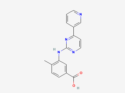 4-methyl-3-[[4-(pyridin-3-yl)pyrimidin-2-yl]amino]benzoic acid Structure