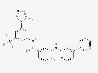 4-methyl-N-[3-(5-methyl-1H-imidazol-1-yl)-5-(trifluoromethyl)phenyl]-3-[[4-(pyridin-3-yl)pyrimidin-2-yl]amino]benzamide Structure