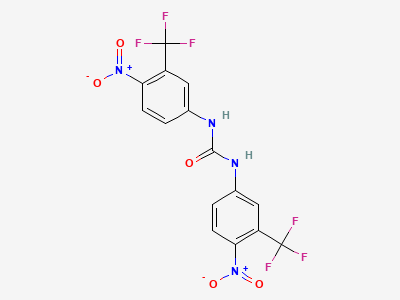 1,3-bis[4-nitro-3-(trifluoromethyl)phenyl]urea Structure