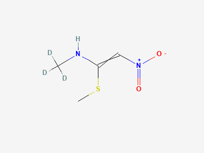 (EZ)-N-methyl-1-(methylsulfanyl)-2-nitroethen-1-amine Structure