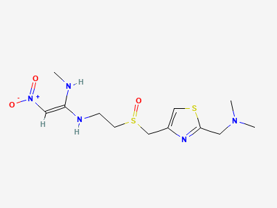 (EZ)-N-[2-[[[2-[(dimethylamino)methyl]thiazol-4-yl]methyl]sulfinyl]ethyl]-N'-methyl-2-nitroethene-1,1-diamine Structure