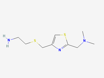 2-[[[2-[(dimethylamino)methyl]thiazol-4-yl]-methyl]sulfanyl]ethanamine Structure