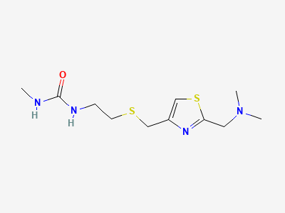 N-[2-[[[2-[(dimethylamino)methyl]thiazol-4-yl]methyl]sulfanyl]ethyl]-N'-methylurea Structure