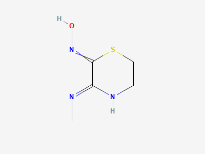 3-(methylamino)-5,6-dihydro-2H-1,4-thiazin-2-one oxime Structure