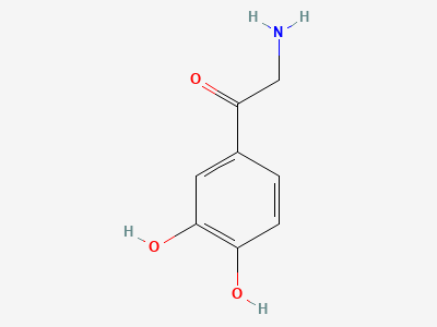 2-amino-1-(3,4-dihydroxyphenyl)ethanone (noradrenalone) Structure