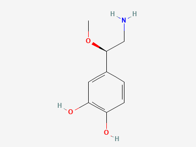 4-[(1R)-2-amino-1-methoxyethyl]benzene-1,2-diol (noradrenaline methyl ether) Structure