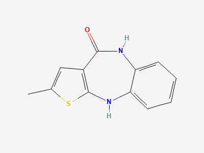 2-methyl-5,10-dihydro-4H-thieno[2,3-b][1,5]benzodiazepin-4-one Structure