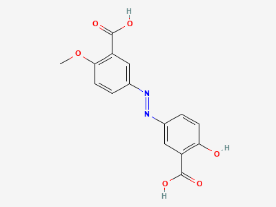 6-hydroxy-6'-methoxy-3,3'-diazenediyldibenzoic acid Structure