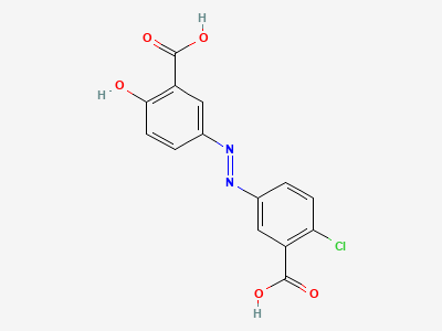 6-chloro-6'-hydroxy-3,3'-diazenediyldibenzoic acid Structure