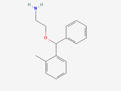 (RS)-2-[(2-methylphenyl)phenylmethoxy]ethanamine Structure
