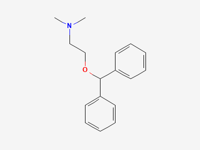 2-(diphenylmethoxy)-N,N-dimethylethanamine (diphenhydramine) Structure
