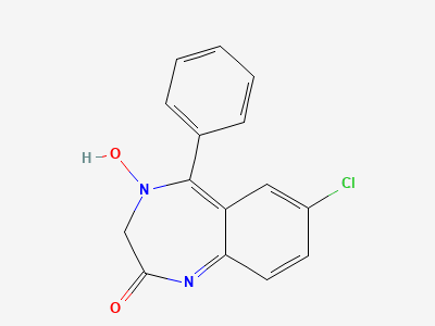7-chloro-5-phenyl-1,3-dihydro-2H-1,4-benzodiazepin-2-one 4-oxide Structure