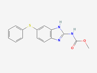 Methyl [5-(phenylsulfanyl)-1H-benzimidazol-2-yl]carbamate (fenbendazole) Structure