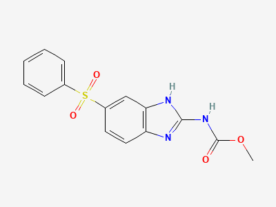 Methyl [5-(phenylsulfonyl)-1H-benzimidazol-2-yl]carbamate Structure