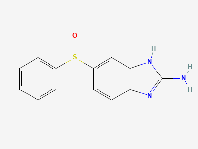5-(phenylsulfinyl)-1H-benzimidazol-2-amine Structure