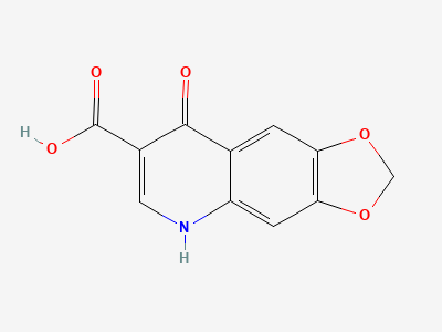 8-hydroxy-1,3-dioxolo[4,5-g]quinoline-7-carboxylic acid Structure