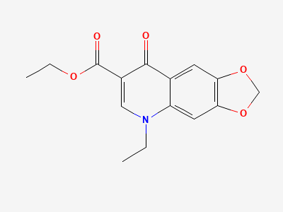 Ethyl 5-ethyl-8-oxo-5,8-dihydro-1,3-dioxolo-[4,5-g]quinoline-7-carboxylate Structure