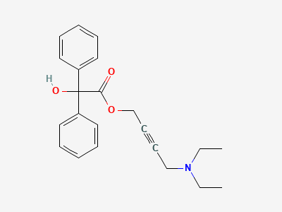 4-(diethylamino)but-2-yn-1-yl hydroxy(diphenyl)acetate (diphenyl analogue of oxybutynin) Structure