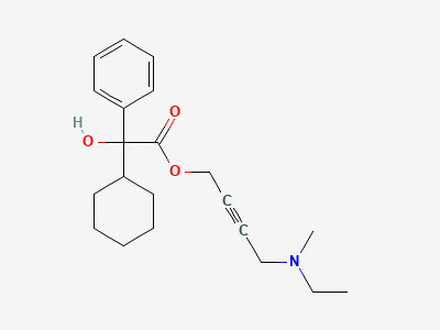 4-[ethyl(methyl)amino]but-2-yn-1-yl (RS)-cyclohexyl(hydroxy)phenylacetate (methylethyl analogue of oxybutynin) Structure