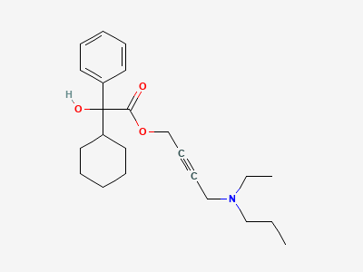 4-[ethyl(propyl)amino]but-2-yn-1-yl (RS)-cyclohexyl(hydroxy)phenylacetate (ethylpropyl analogue of oxybutynin) Structure