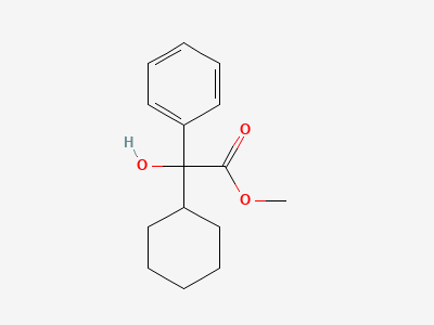 Methyl (RS)-cyclohexyl(hydroxy)phenylacetate Structure