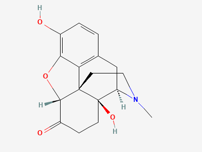 4,5α-epoxy-3,14-dihydroxy-17-methylmorphinan-6-one (oxymorphone) Structure