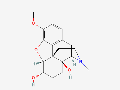 4,5α-epoxy-3-methoxy-17-methylmorphinan-6α,14-diol (7,8-dihydro-14-hydroxycodeine) Structure