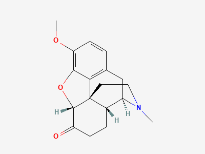 4,5α-epoxy-3-methoxy-17-methylmorphinan-6-one (hydrocodone) Structure
