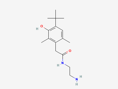 N-(2-aminoethyl)-2-[4-(1,1-dimethylethyl)-3-hydroxy-2,6-dimethylphenyl]acetamide Structure