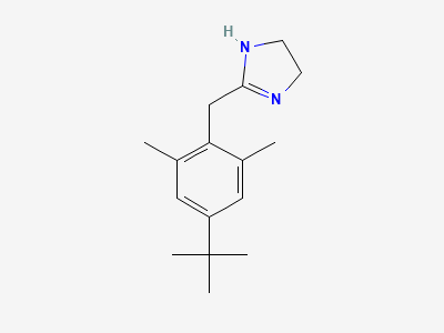 2-[[4-(1,1-dimethylethyl)-2,6-dimethylphenyl]methyl]-4,5-dihydro-1H-imidazole (xylometazoline) Structure