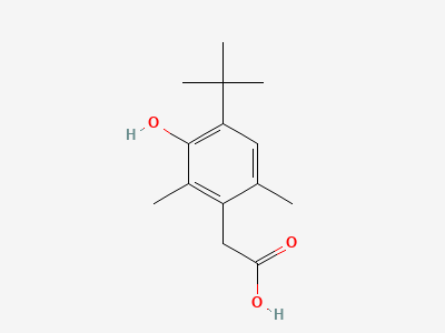 2-[4-(1,1-dimethylethyl)-3-hydroxy-2,6-dimethylphenyl]-acetic acid Structure