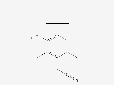 2-[4-(1,1-dimethylethyl)-3-hydroxy-2,6-dimethylphenyl]-acetonitrile Structure