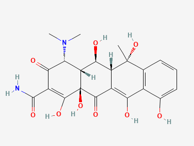 (4R,4aR,5S,5aR,6S,12aS)-4-(dimethylamino)-3,5,6,10,12,12a-hexahydroxy-6-methyl-1,11-dioxo-1,4,4a,5,5a,6,11,12a-octahydrotetracene-2-carboxamide (4-epioxytetracycline) Structure