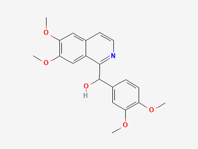 (RS)-(3,4-dimethoxyphenyl)(6,7-dimethoxyisoquinolin-1-yl)methanol (papaverinol) Structure