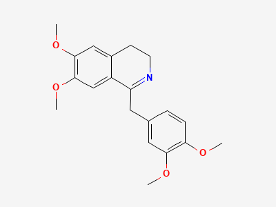 1-(3,4-dimethoxybenzyl)-6,7-dimethoxy-3,4-dihydroisoquinoline (dihydropapaverine) Structure