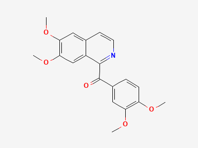 (3,4-dimethoxyphenyl)(6,7-dimethoxyisoquinolin-1-yl)methanone (papaveraldine) Structure