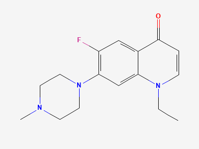 1-ethyl-6-fluoro-7-(4-methylpiperazin-1-yl)quinoline-4(1H)-one (decarboxylated pefloxacin) Structure