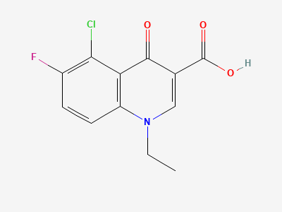 5-chloro-1-ethyl-6-fluoro-4-oxo-1,4-dihydroquinoline-3-carboxylic acid (iso-N-ethyl acid) Structure
