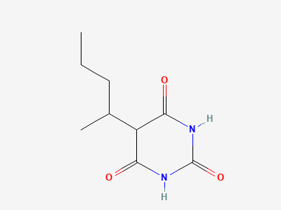 5-[(2RS)-pentan-2-yl]-1,3-diazinane-2,4,6-trione Structure