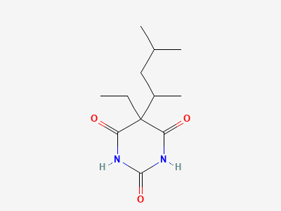 5-ethyl-5-[(2RS)-4-methylpentan-2-yl]-1,3-diazinane-2,4,6-trione Structure