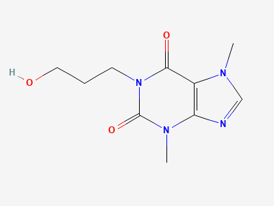 1-(3-hydroxypropyl)-3,7-dimethyl-3,7-dihydro-1H-purine-2,6-dione Structure