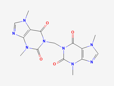 1,1'-methylenebis(3,7-dimethyl-3,7-dihydro-1H-purine-2,6-dione) Structure
